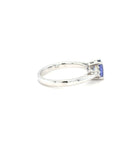 Charlotte - 18ct White Gold Tanzanite and Diamond Earth Grown Diamond Ring