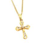 18ct Yellow Gold Diamond Cross Pendant