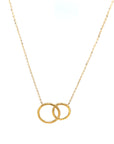 9ct Yellow Gold Diamond Interlocking Circle Pendant