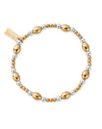 Mixed Metal Cute Oval Bracelet
