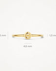 Blush Open Circle Ring