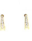 9ct Yellow Gold CZ Hoop Earrings