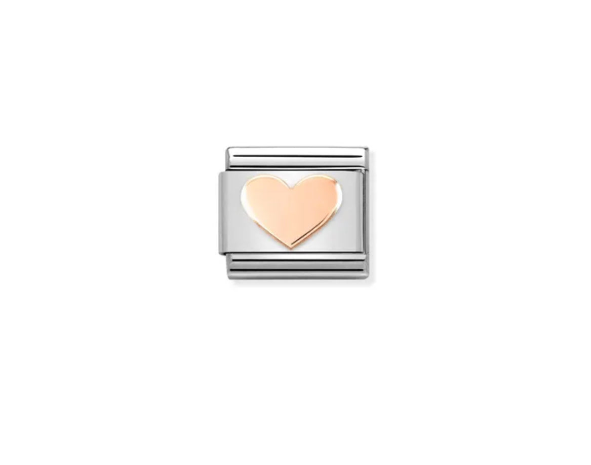 Composable Classic Link Heart in Rose Gold