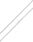 Silver 2.5mm Rounded Box Belcher Chain