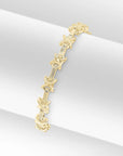 18ct Yellow Gold Vermeil Handmade Textured Knot Bracelet