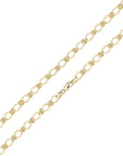 18ct Yellow Gold Vermeil 7.1mm Handmade Square Oval Bracelet