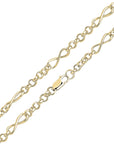 18ct Yellow Gold Vermeil 6.3mm Handmade Infinity Belcher Bracelet