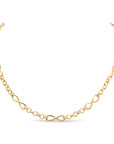 18ct Yellow Gold Vermeil 6.3mm Handmade Infinity Belcher Chain