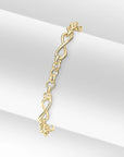 18ct Yellow Gold Vermeil 6.3mm Handmade Infinity Belcher Bracelet