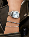 Gracieuse Watch Steel, Light Blue, Silver Colour