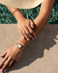 Gracieuse Petite Watch Steel, White, Gold Colour