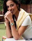 Minuit Multifunction Watch Steel, Sage Green, Gold Colour