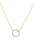 9ct Yellow Gold Diamond Circle Pendant
