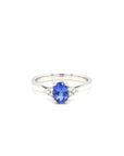 Charlotte - 18ct White Gold Tanzanite and Diamond Earth Grown Diamond Ring
