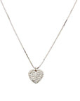 18ct White Gold Diamond Heart Pendant