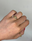 9ct Yellow Gold Cubic Zirconia Signet Ring