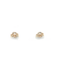9ct Yellow Gold Circle CZ studs