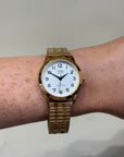 Q&Q Gold Expandable Watch