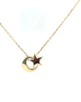 9ct Yellow Gold Moon and Star Pendant