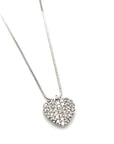 18ct White Gold Diamond Heart Pendant