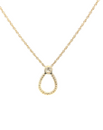 9ct Yellow Gold Pear Drop Diamond Pendant