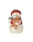Mini Snowman Holding Gingerbread Man Figurine