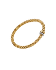 Flex'it bracelet with a double rondel and diamond pavé
