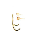 9ct Yellow Gold CZ Hoop Earrings