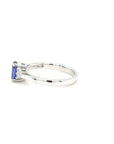 Charlotte - 18ct White Gold Tanzanite and Diamond Earth Grown Diamond Ring