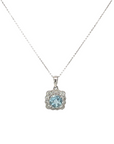 9ct White Gold Diamond Pendant