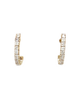 9ct Yellow Gold CZ Hoop Earrings
