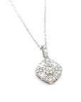 9ct White Gold Diamond Pendant