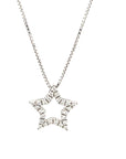 18ct White Gold Diamond Star Pendant