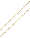 9ct Yellow Gold Handmade 4.3mm Pinch Bar Knot Necklet