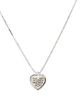 18ct White Gold Diamond Heart Pendant