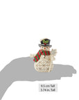 Snowman with Snowflake Staff Mini Figurine