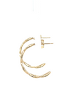 9ct Yellow Gold Twist Hoop Earrings