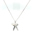 9ct White Gold ‘X’ Pendant
