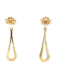 9ct Yellow Gold CZ Drop Earrings