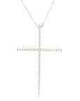 18ct White Gold Diamond Cross Pendant