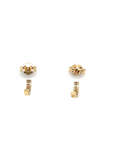 9ct Yellow Gold CZ Hoop Earrings