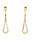 9ct Yellow Gold CZ Drop Earrings