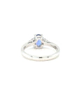 Charlotte - 18ct White Gold Tanzanite and Diamond Earth Grown Diamond Ring