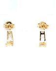 9ct Yellow Gold CZ Hoop Earrings