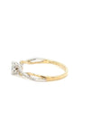 Alice - 9ct Yellow Gold Round Cluster Twist Earth Grown Diamond Ring
