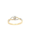 Alice - 9ct Yellow Gold Round Cluster Twist Earth Grown Diamond Ring