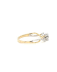 Alice - 9ct Yellow Gold Round Cluster Twist Earth Grown Diamond Ring