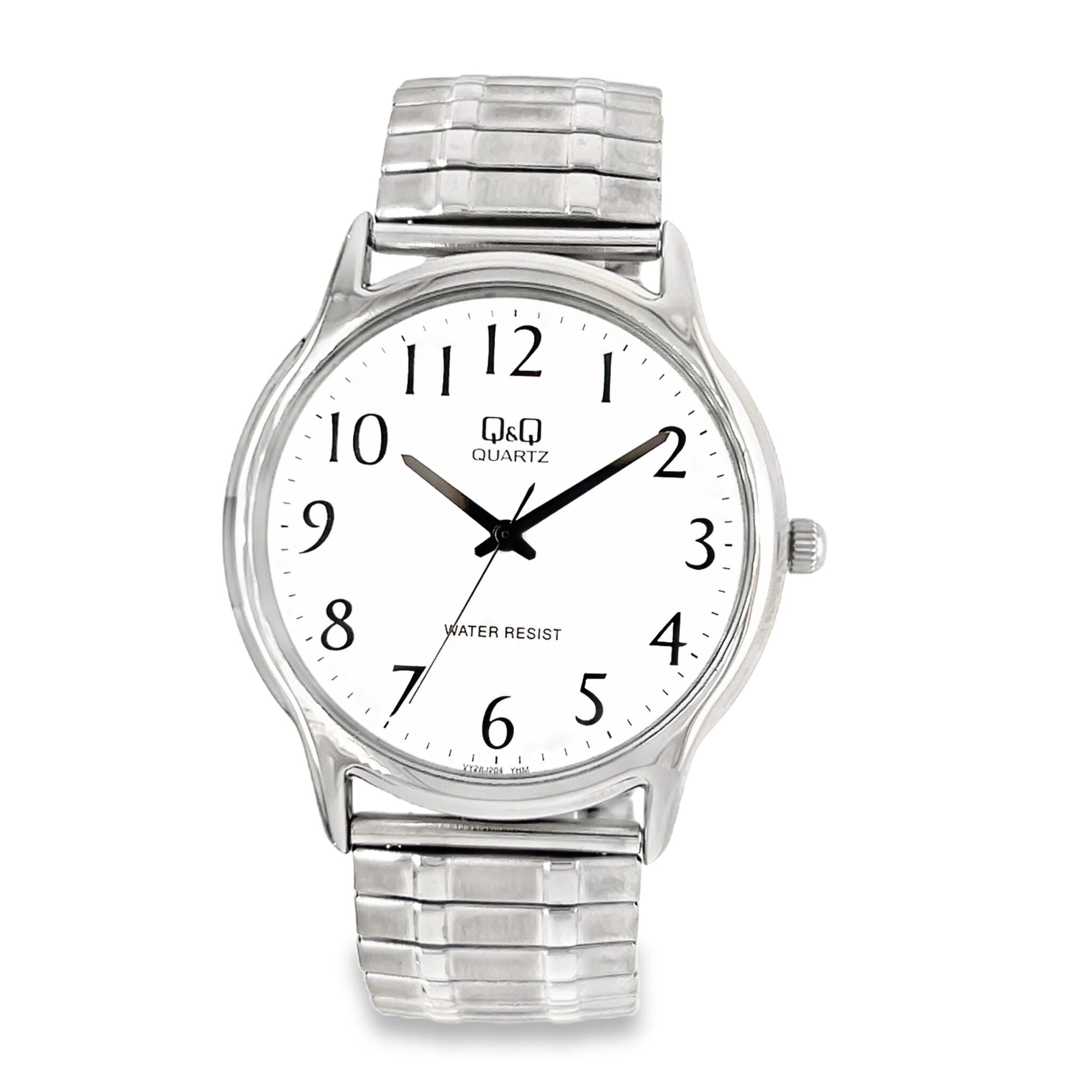 Q&Q Gents Chrome Expandable Bracelet Watch