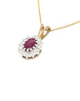 9ct Gold Ruby and Diamond Pendant