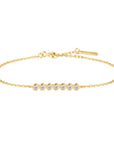 Gold Bezel Set Bracelet
